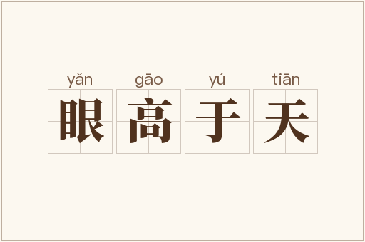 眼高于天